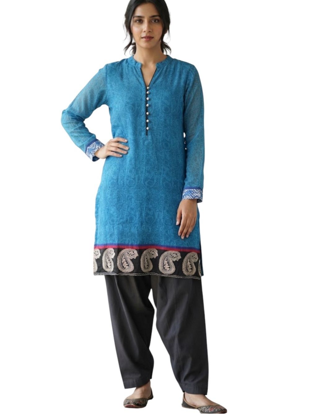Soch Ethnic Middle Eastern Boho Side Slit Maxi  junior's